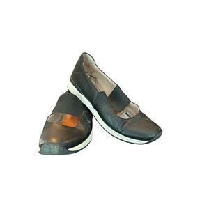 Vionic Shoes Womens 8 Cadee Mary Jane Sneaker Black Leather Comfort Loafer‎ READ
